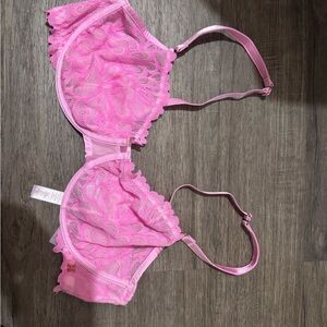 Savage X Fenty Pink Lace Bra